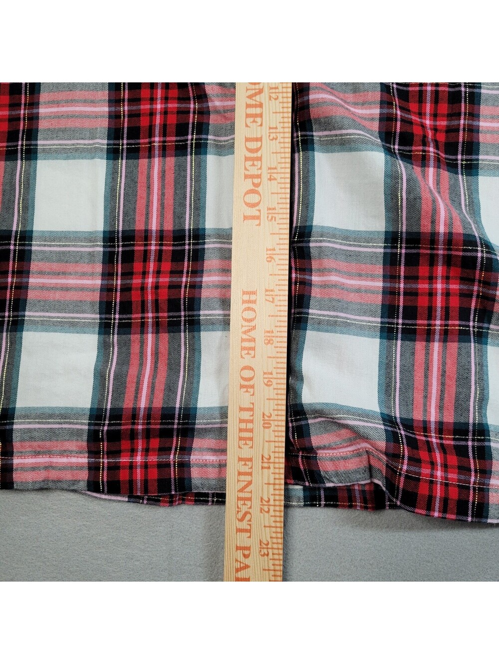 Victorias Secret Flannel Pajama Set S Small Plaid Shimmer Red Pink Metallic PJs - Picture 6 of 13